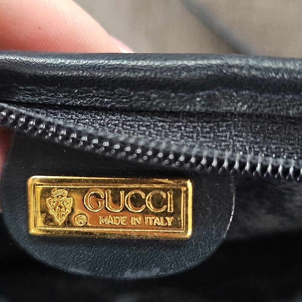 GUCCI Navy Blue Canvas Supreme Micro GG Blue Trim Crossbody Bag Authenticated - Picture 12 of 16